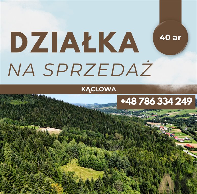 Działka rolna z lasem, do 40 arów, z dojazdem Kąclowa  4 000m2 Foto 1
