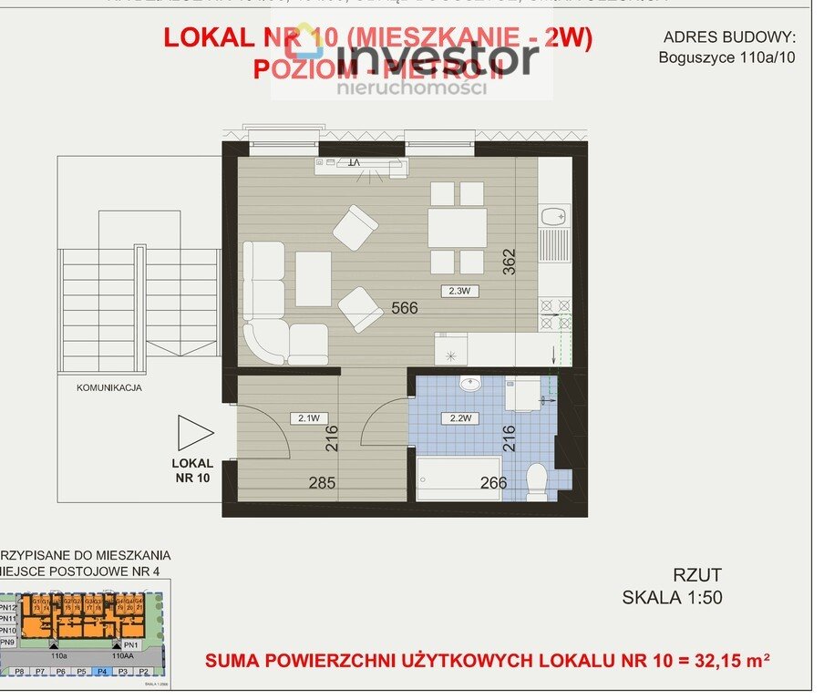 Kawalerka na sprzedaż Boguszyce  32m2 Foto 1