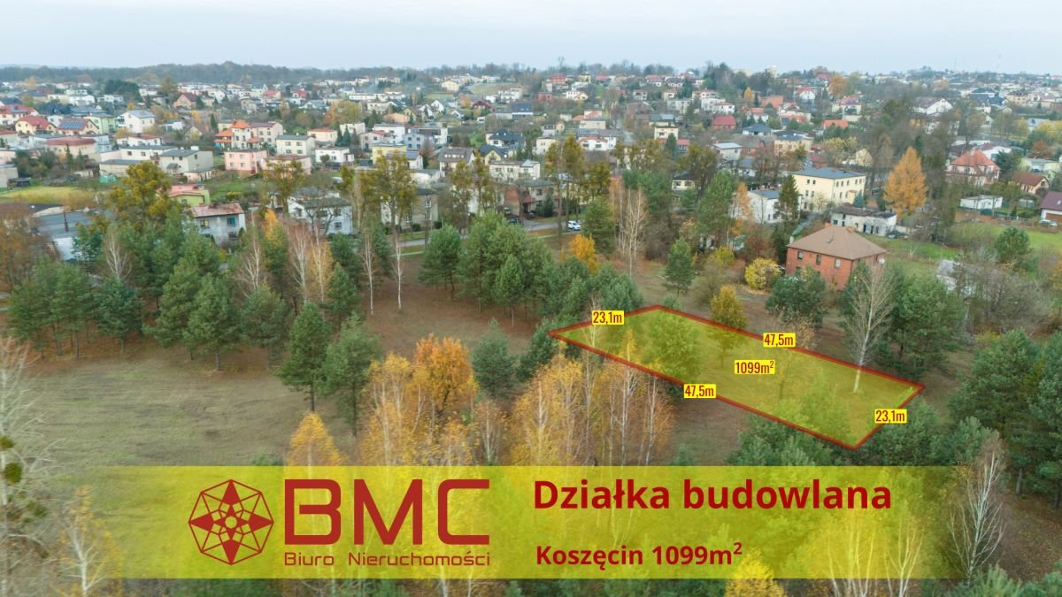 Działka budowlana na sprzedaż Koszęcin, Słowików  1 099m2 Foto 1