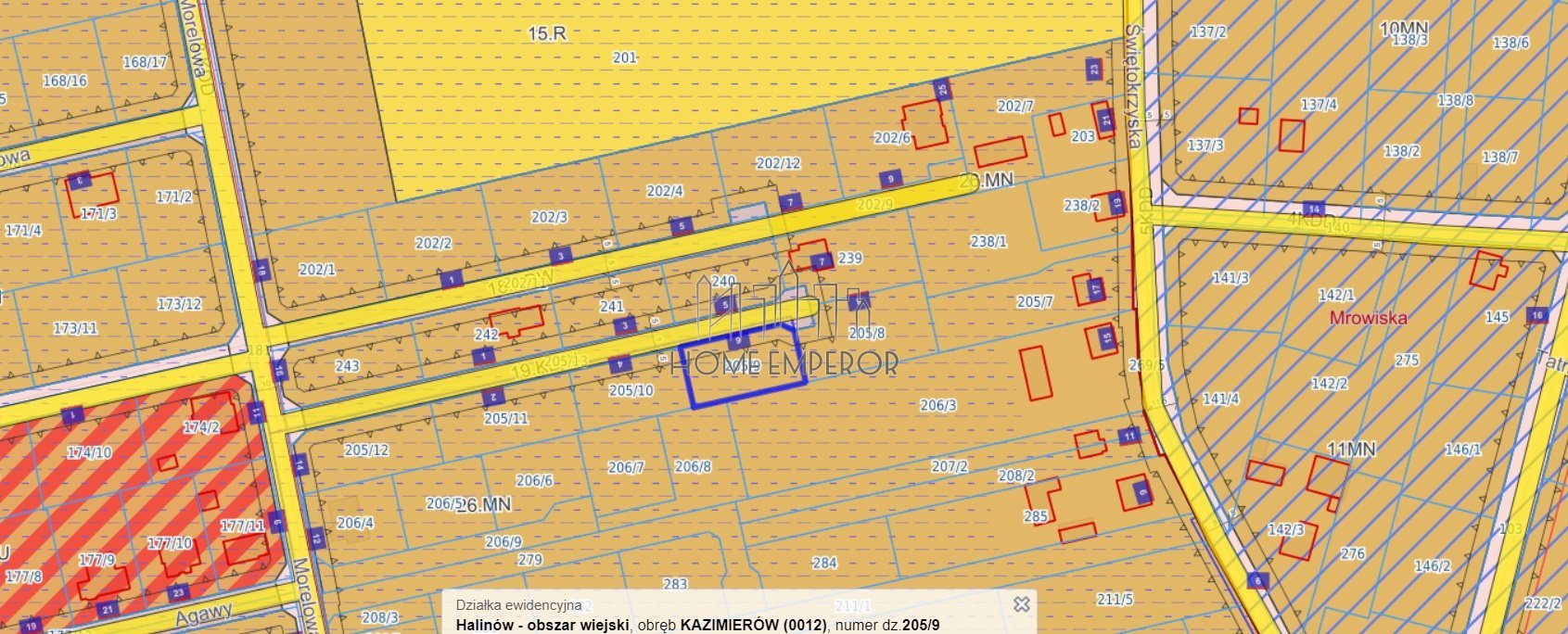 Działka budowlana na sprzedaż Kazimierów, Agrestowa  806m2 Foto 1