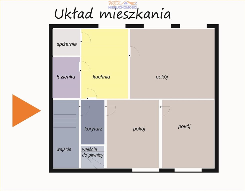 Mieszkanie trzypokojowe na sprzedaż Biesowice  62m2 Foto 4