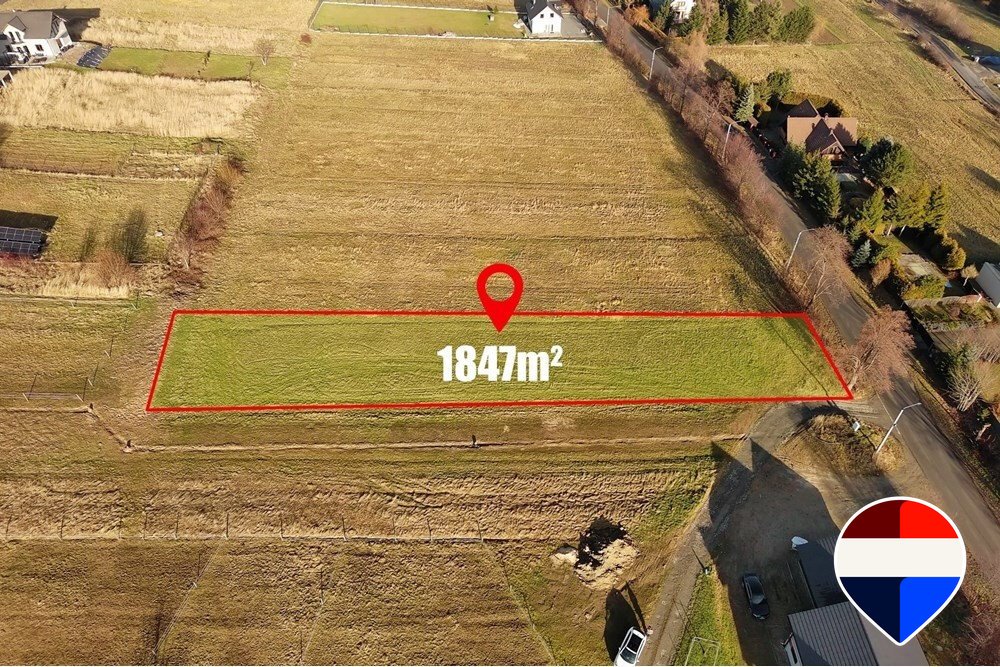 Działka budowlana 1847 m² z MPZP, media, spokojna okolica Radziechowy, Wajdowa 0  1 847m2 Foto 1