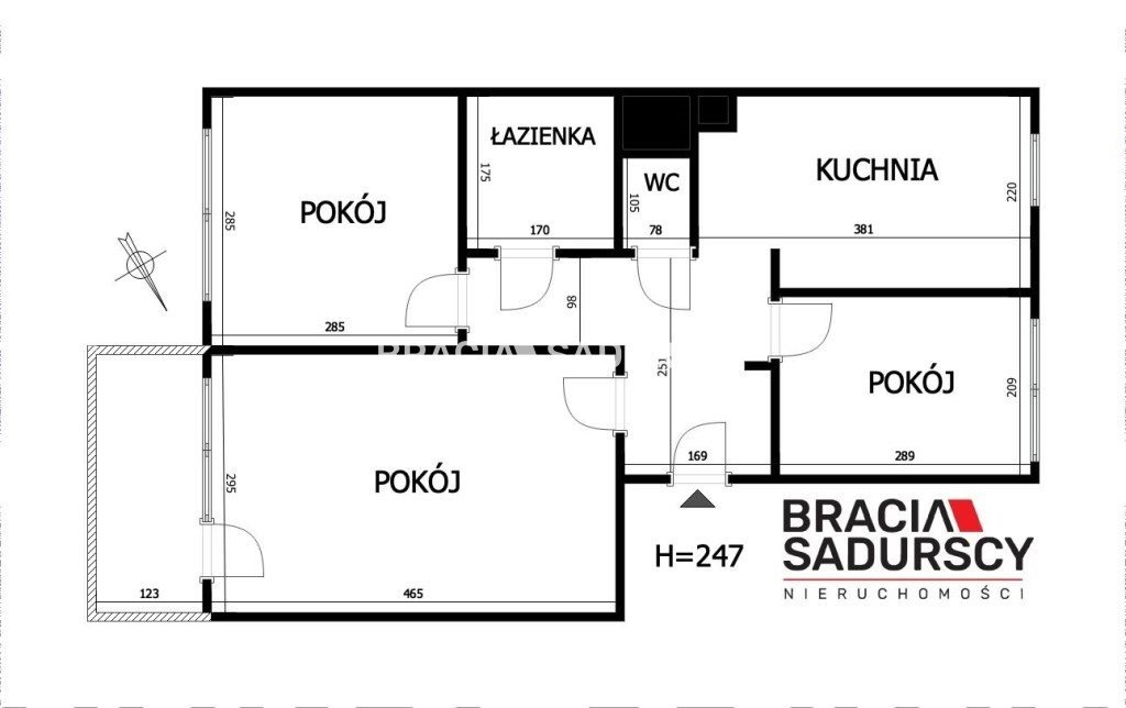 Mieszkanie trzypokojowe na sprzedaż Kraków, Prądnik Czerwony, Prądnik Czerwony, Powstańców  46m2 Foto 3