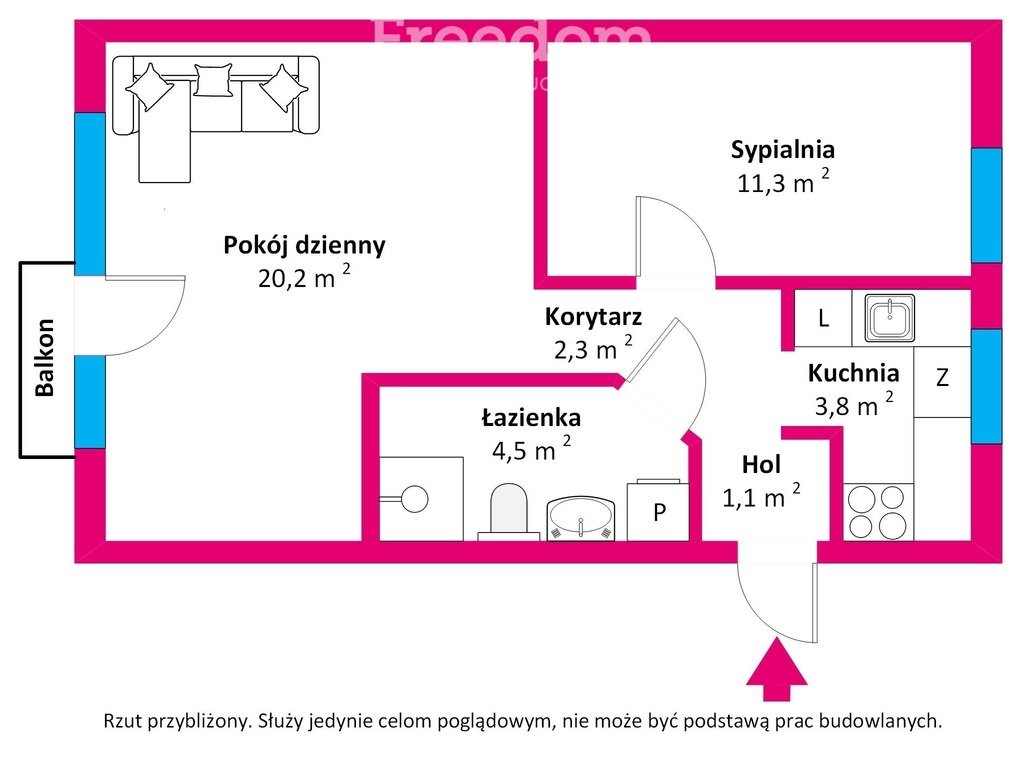 Mieszkanie dwupokojowe na sprzedaż Kołobrzeg, al. I Armii Wojska Polskiego  43m2 Foto 16