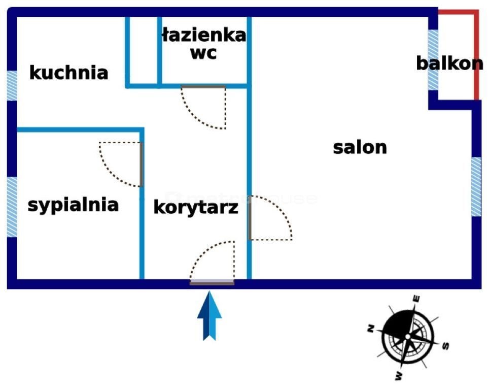 Mieszkanie dwupokojowe na sprzedaż Skarżysko-Kamienna, Niepodległości  45m2 Foto 5