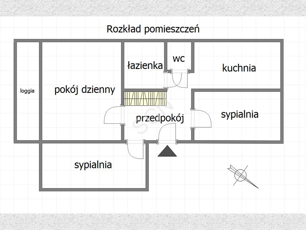 Mieszkanie trzypokojowe na sprzedaż Legionowo, Leśna  53m2 Foto 2