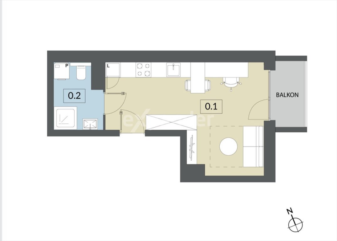 Kawalerka na sprzedaż Poznań, Nowe Miasto, Na Miasteczku  26m2 Foto 1