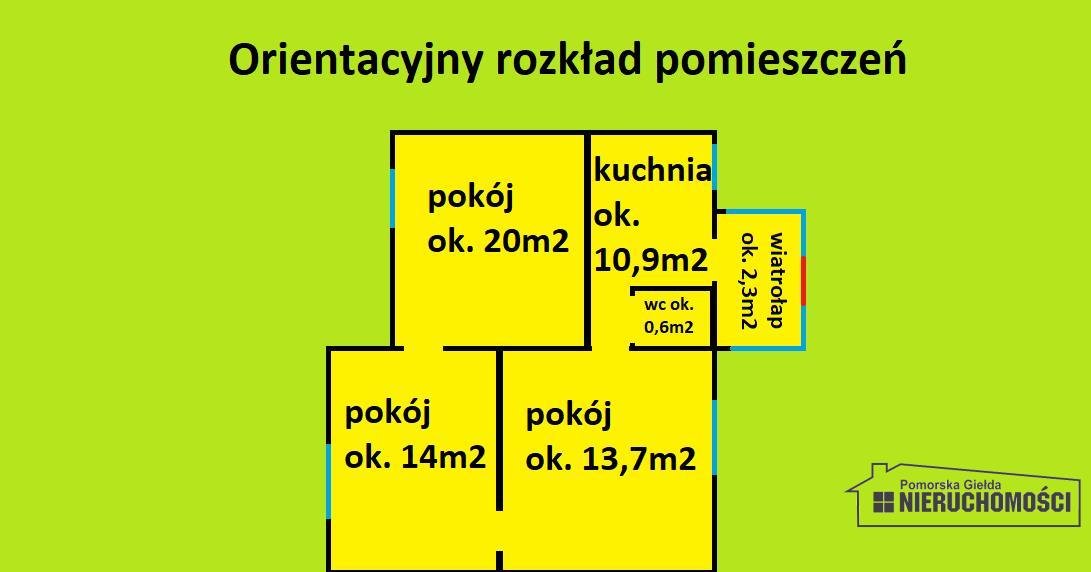 Mieszkanie trzypokojowe na sprzedaż Barwice, Bolesława Chrobrego  61m2 Foto 10