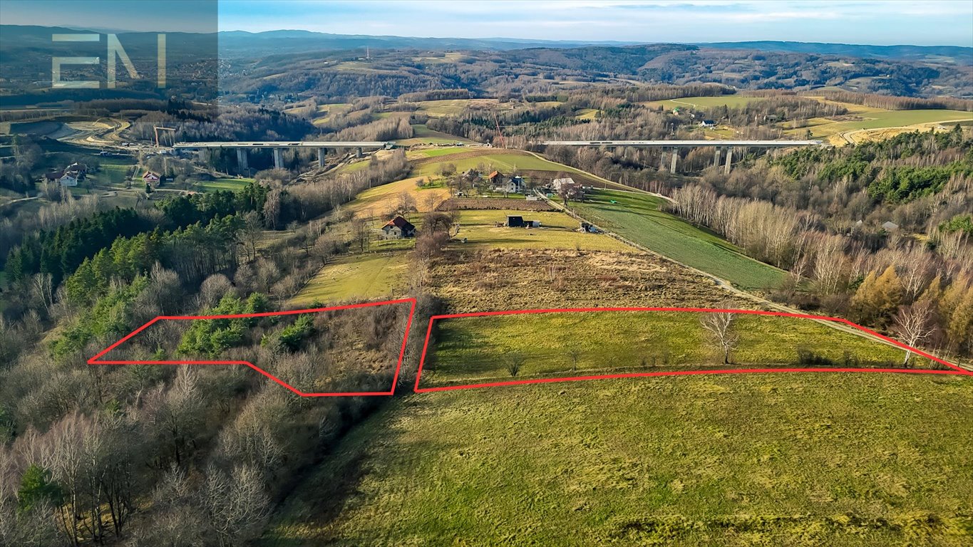 Panoramiczna działka z WZ pod dom w Żarnowej - 0,90ha z widokiem Żarnowa  9 000m2 Foto 1