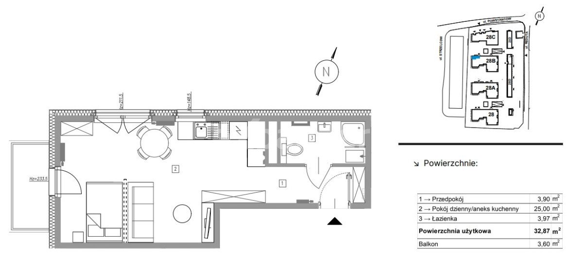 Nowoczesna kawalerka z balkonem, wysoki standard, gotowa! Kraków, Prądnik Czerwony, Strzelców  33m2 Foto 1