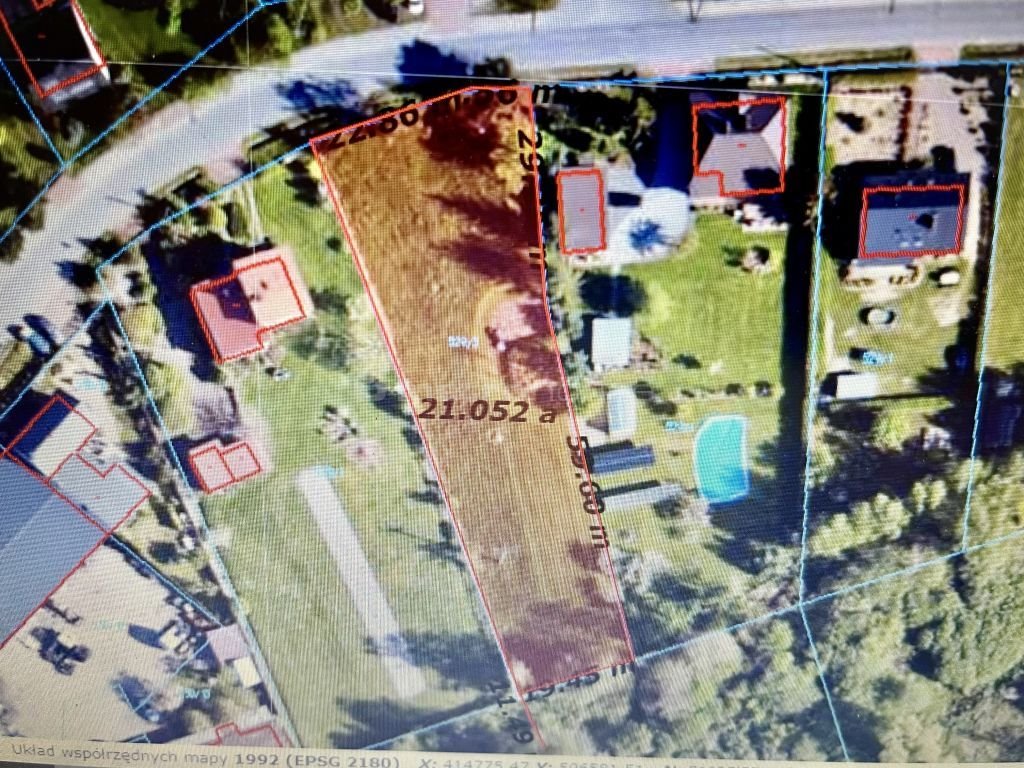 Działka budowlana 2102 m² z mediami, asfalt, Łask Orchów  2 102m2 Foto 1