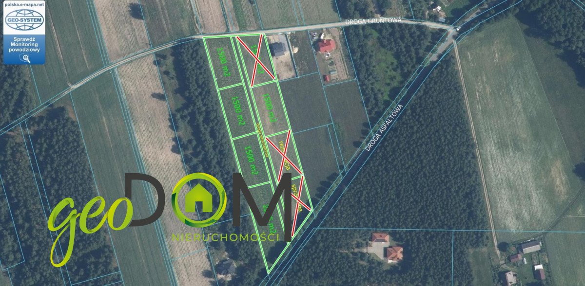 Działka 1500 m² w malowniczej okolicy - media i dojazd Lisy  1 500m2 Foto 1