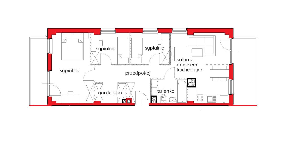 Mieszkanie czteropokojowe  na sprzedaż Sosnowiec  65m2 Foto 4