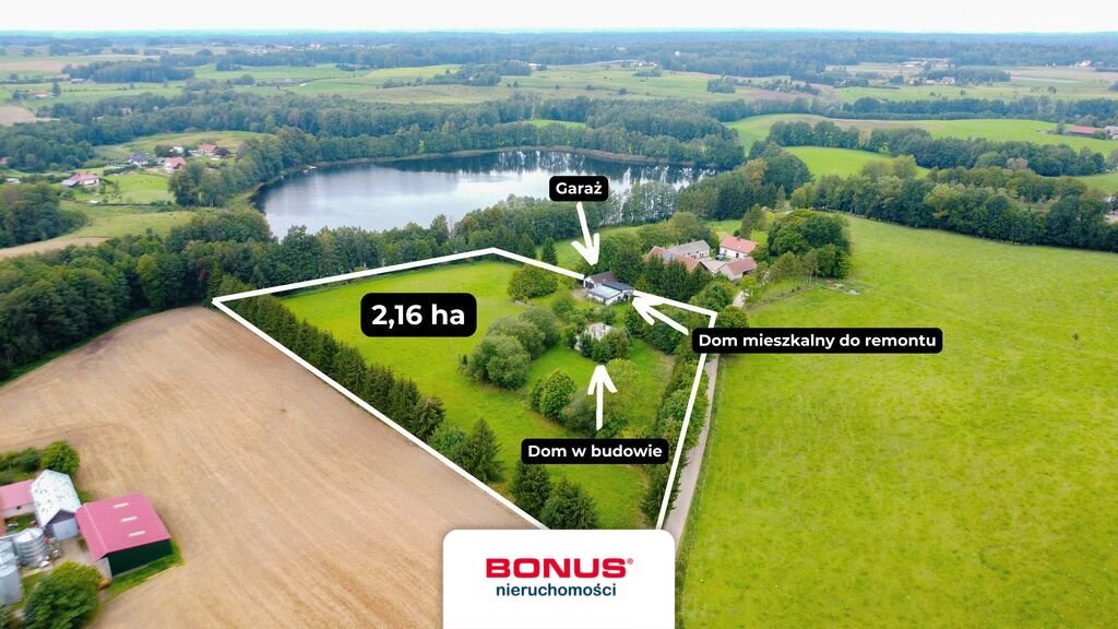 Unikalna działka 2,16 ha z jeziorem i domami w Karwi Karwie  245m2 Foto 1