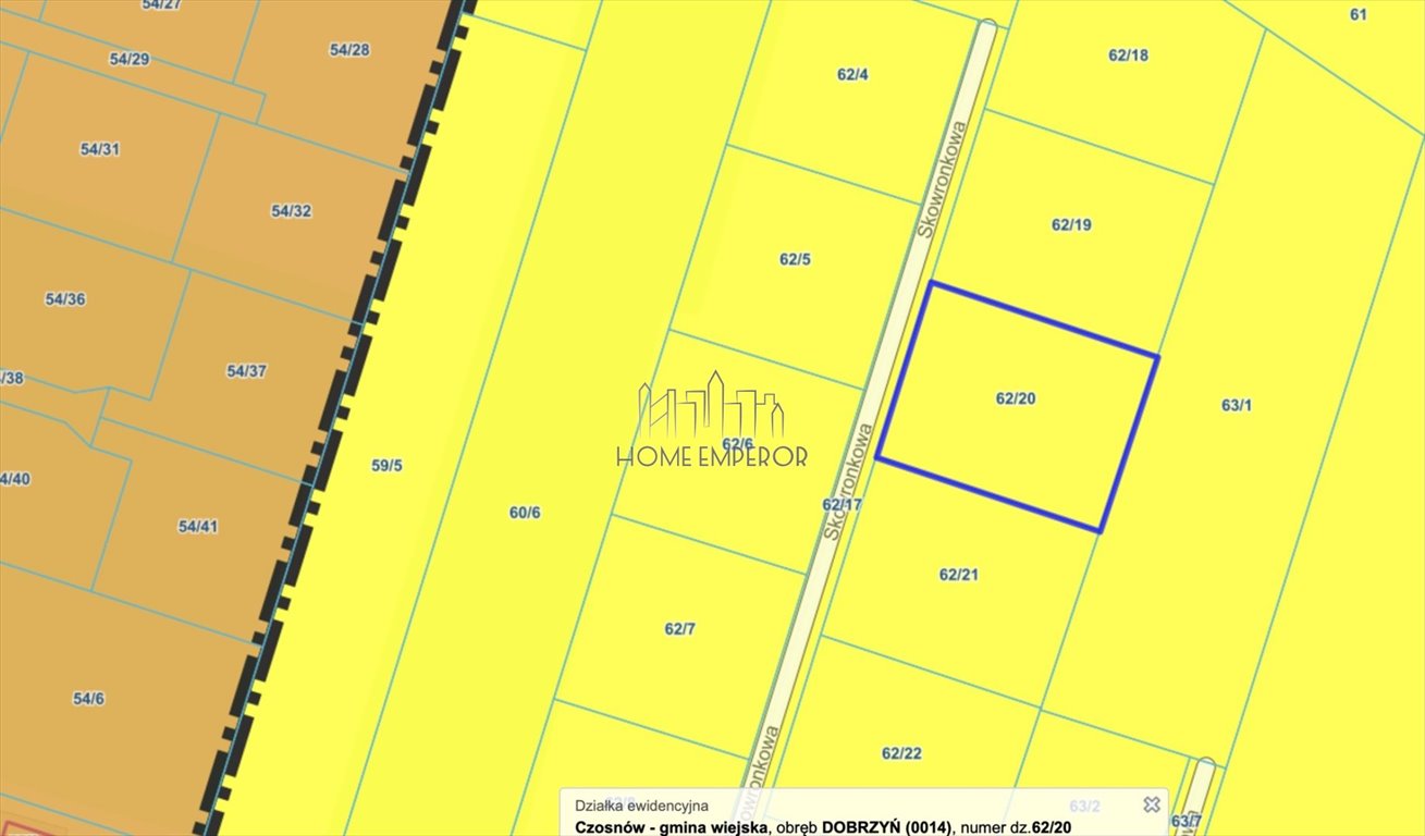 Działka 1100 m² w Dobrzyń (teren rolny, brak zabudowy) Dobrzyń  1 100m2 Foto 1