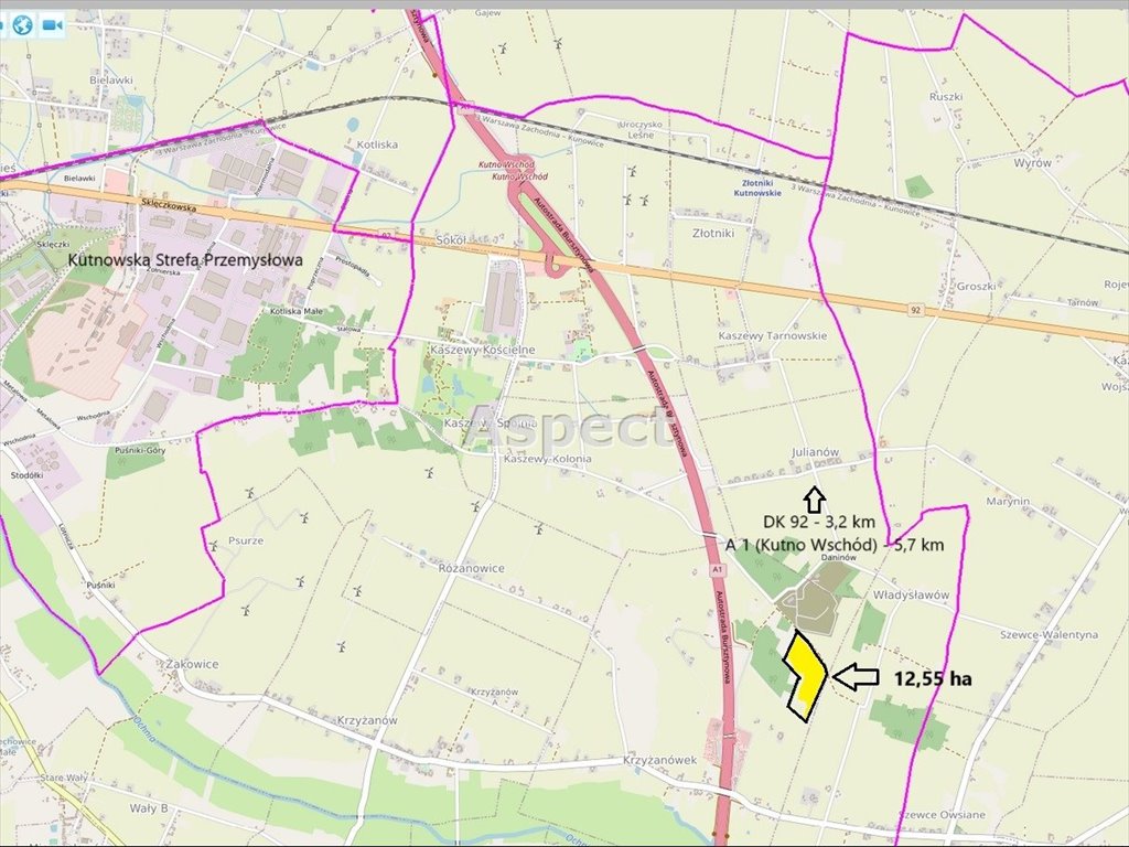 Działka inwestycyjna na sprzedaż Krzyżanówek  125 500m2 Foto 1