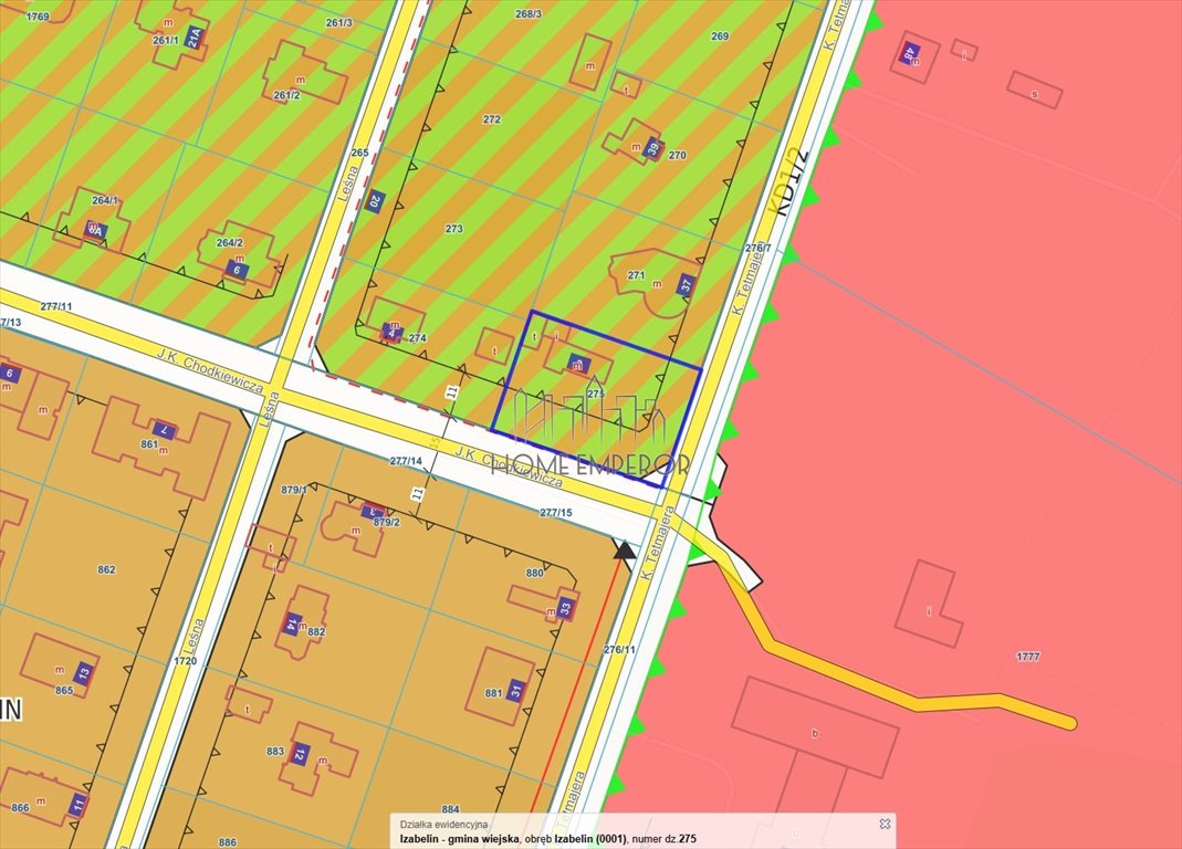 Sprzedam działkę 1315 m² w Izabelinie z mediami i planem
 Izabelin, Chodkiewicza  1 315m2 Foto 1