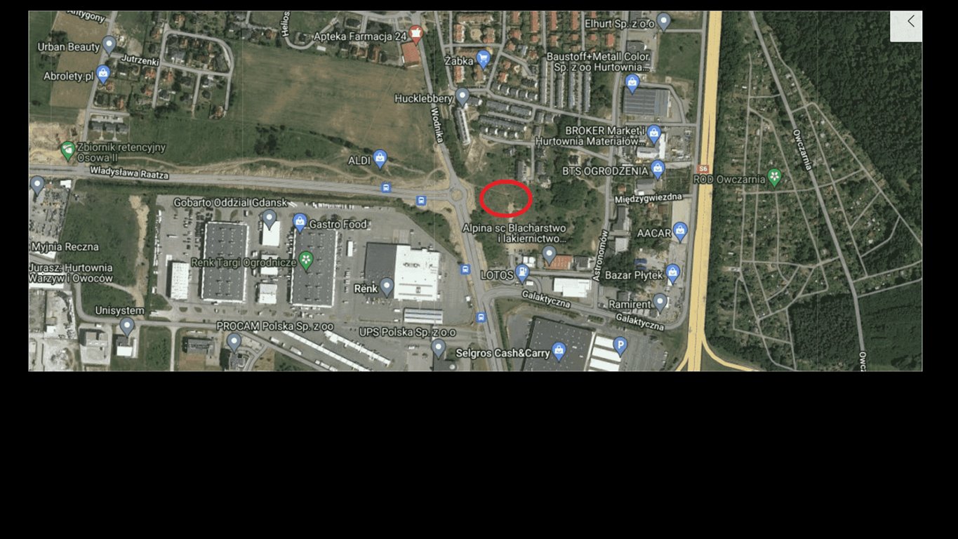 Działka pod usługi i handel w Osowej, 1320 m², wynajem Gdańsk, Osowa, Wodnika  1 318m2 Foto 1