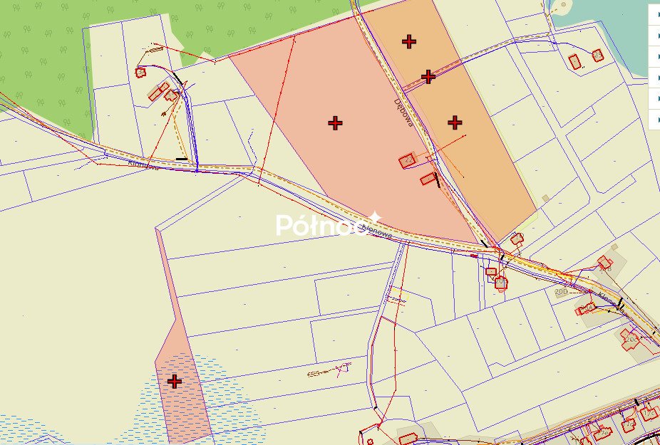 Działka inwestycyjna 54 600 m² z domem do remontu Ługwałd  54 600m2 Foto 1