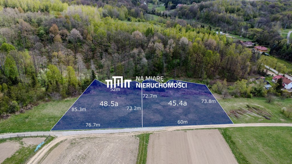 Działki z Warunkami Zabudowy w Lalinie - 4,85 ha polecam! Lalin  4 850m2 Foto 1