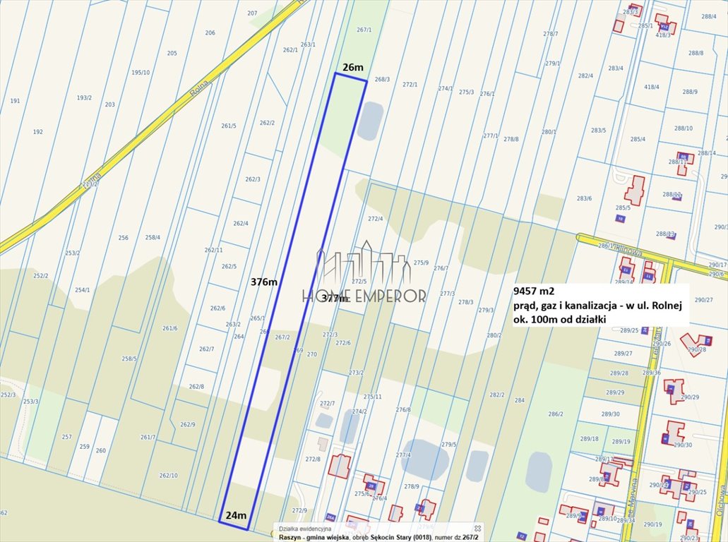 Działka budowlana na sprzedaż Sękocin Stary, Rolna  9 457m2 Foto 1