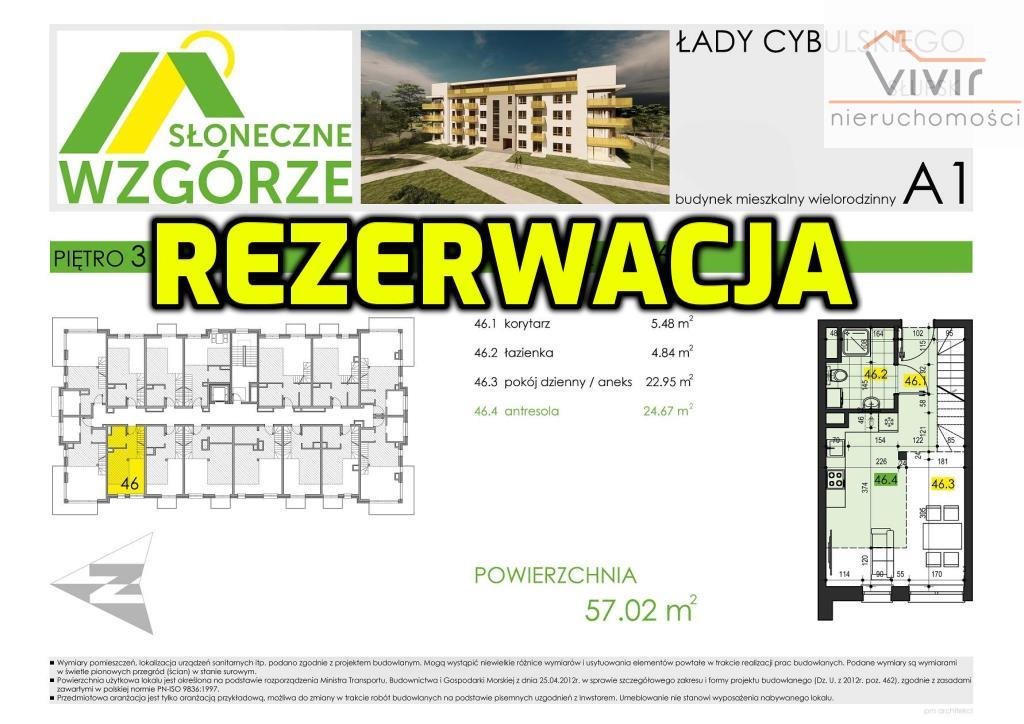 Mieszkanie dwupokojowe na sprzedaż Słupsk, Westerplatte, Westerplatte, Łady Cybulskiego  57m2 Foto 1