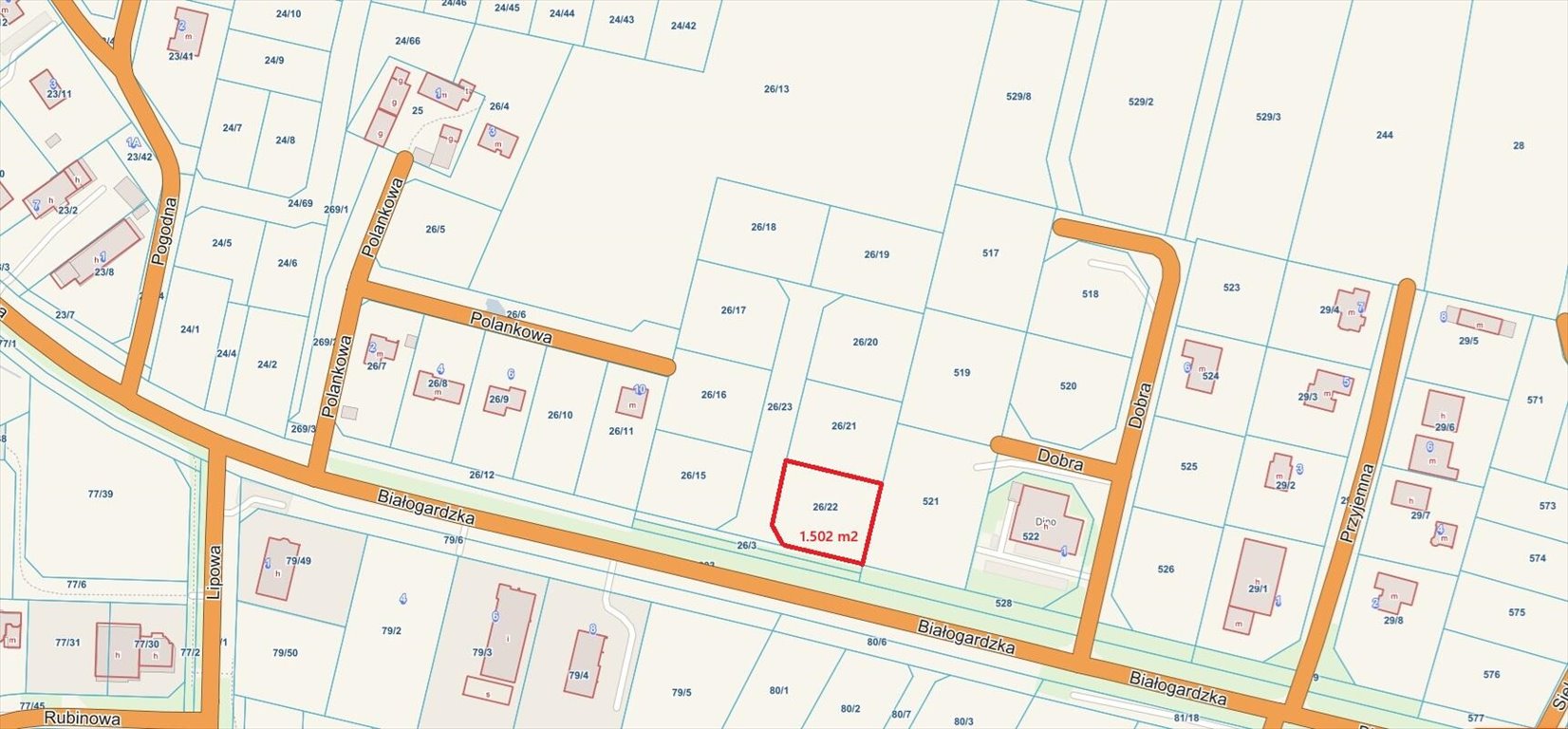 Na sprzedaż działka 1502 m² z możliwością usług w Niekaninie Niekanin, Białogardzka  1 502m2 Foto 1