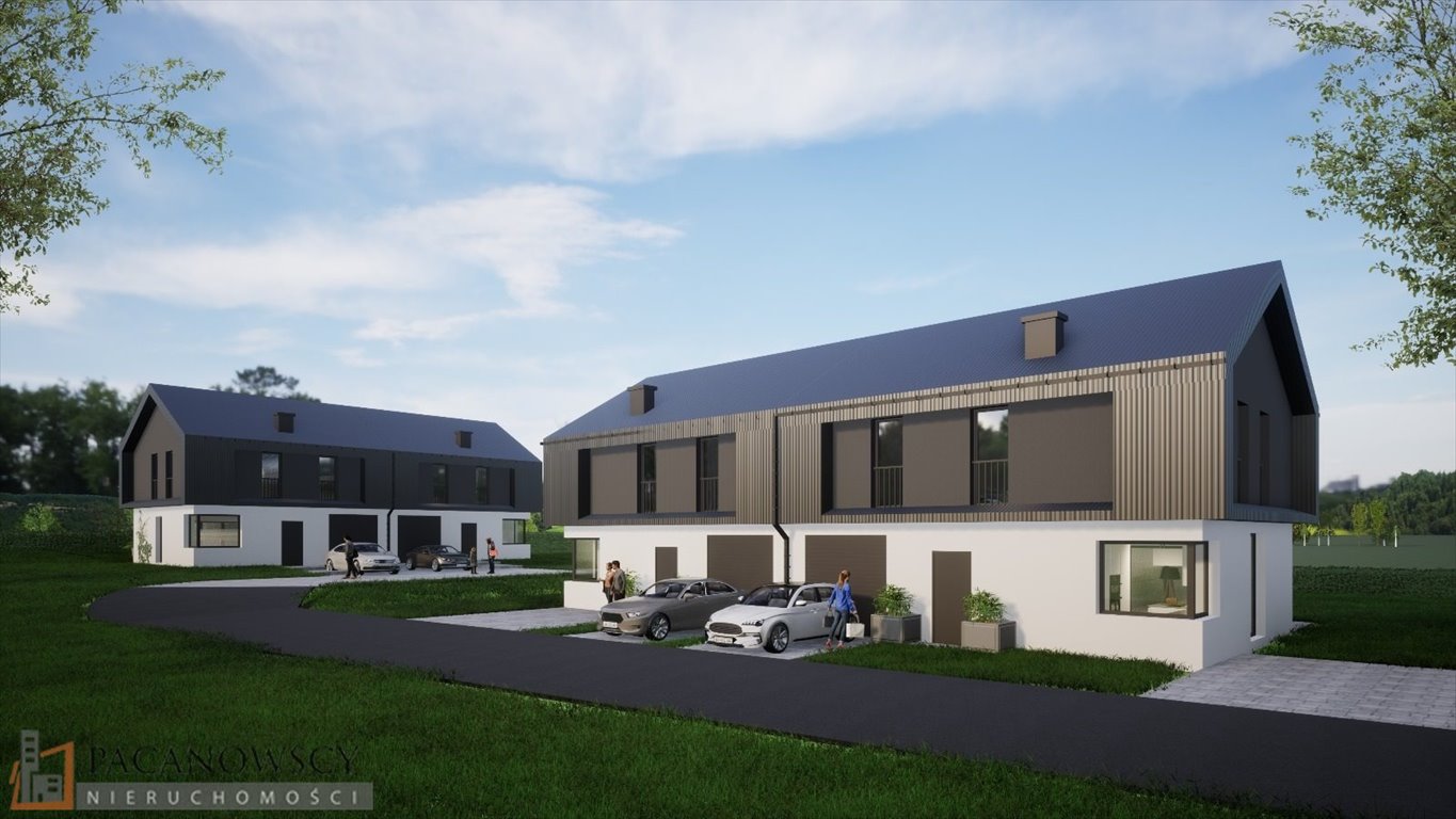 Nowoczesny dom bliźniak z garażem i tarasem w Pękowicach Pękowice  116m2 Foto 1