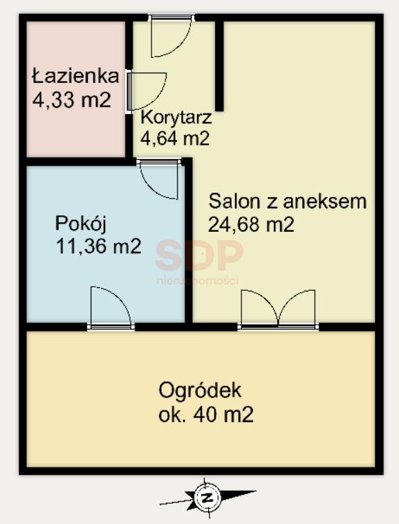 Mieszkanie dwupokojowe na sprzedaż Kiełczów, Makowa  45m2 Foto 4