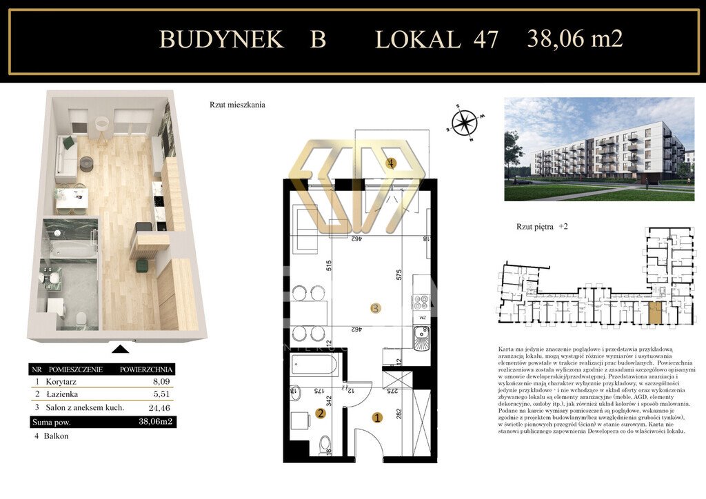 Luksusowe 38m2 z balkonem, blisko Jasnej Góry - zapraszam Częstochowa, Podjasnogórska, św. Kazimierza  38m2 Foto 1