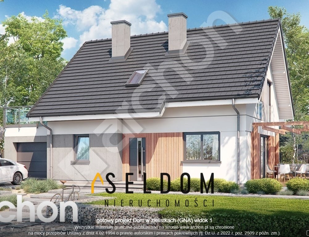 Nowoczesny dom 154 m² z garażem, stan surowy zamknięty Domecko  154m2 Foto 1