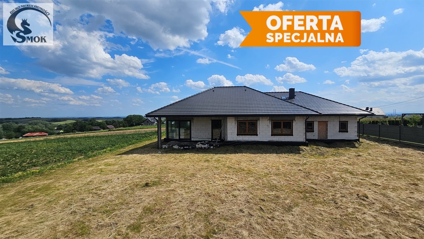 Nowoczesny dom 195 m2 z widokiem, stan surowy zamknięty Głęboka  195m2 Foto 1