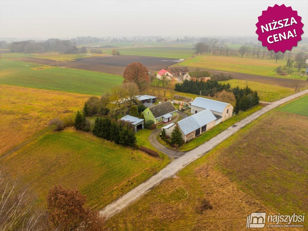 Dom z dużym gospodarstwem (6416 m²) i potencjałem inwestycyjnym Nowogard, obrzeża  124m2 Foto 1