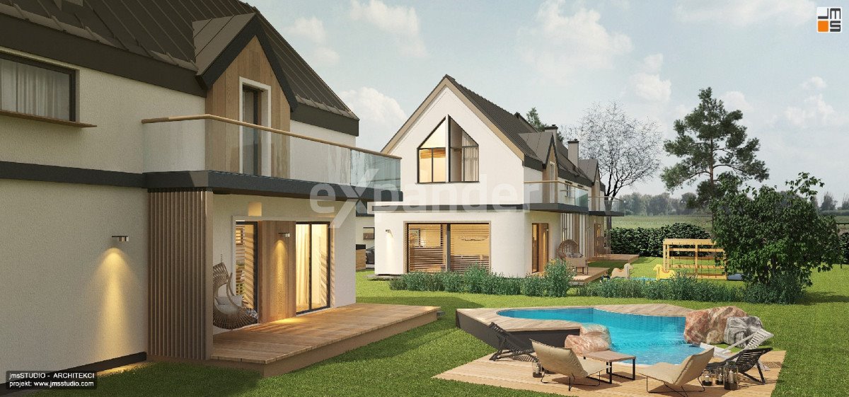 Nowoczesny dom z ogródkiem 500 m², garażem i 4 sypialniami Kraków, Wolica, Betonowa  103m2 Foto 1