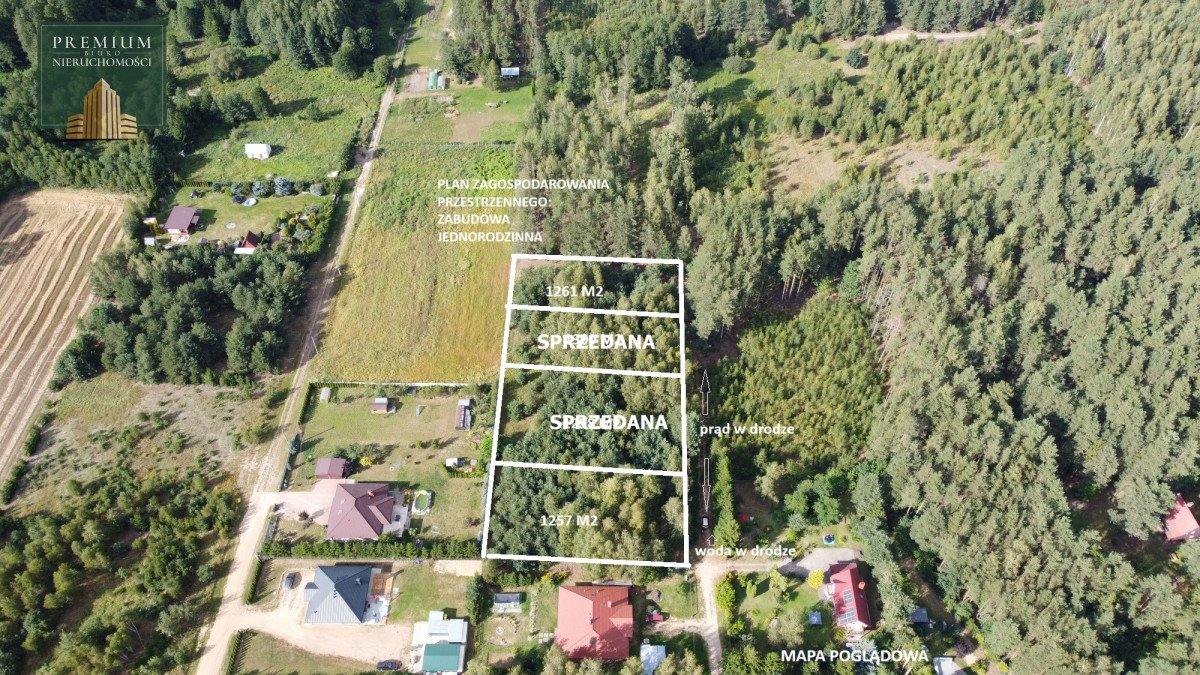 Działka budowlana 1257 m² w Kurianach – spokojna okolica Kuriany  1 257m2 Foto 1