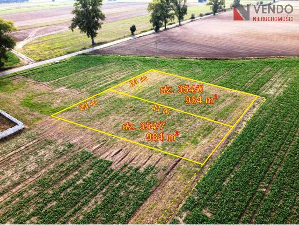 Dwie działki budowlane w Łagiewnikach Kościelnych, 1968 m² Łagiewniki Kościelne  1 968m2 Foto 1