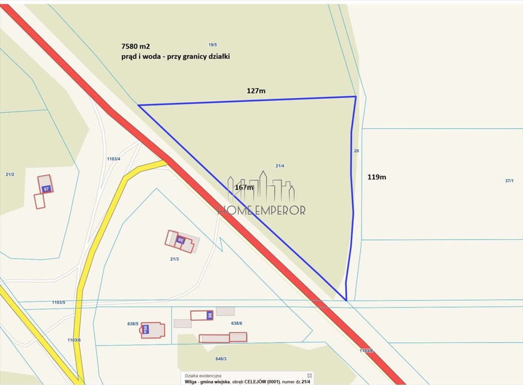 Działka budowlana na sprzedaż Celejów  7 580m2 Foto 1