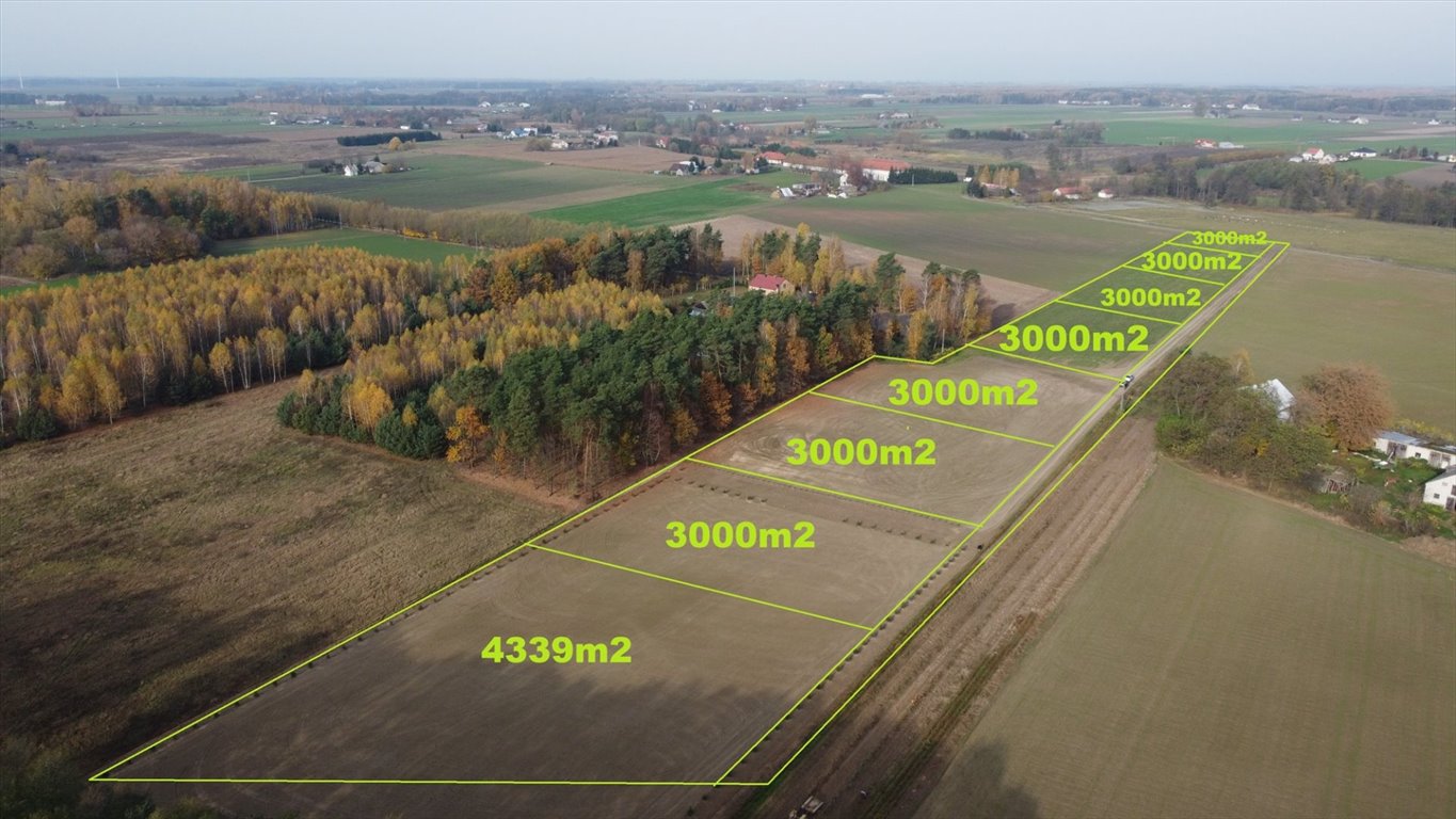 Działka 3000 m² z warunkami zabudowy przy asfaltowej drodze Nowe Wrońska  3 000m2 Foto 1