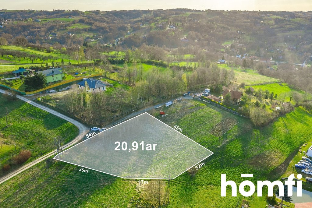 Widokowa działka z mediami i pozwoleniem na dom (20,91 ar) Handzlówka  2 090m2 Foto 1