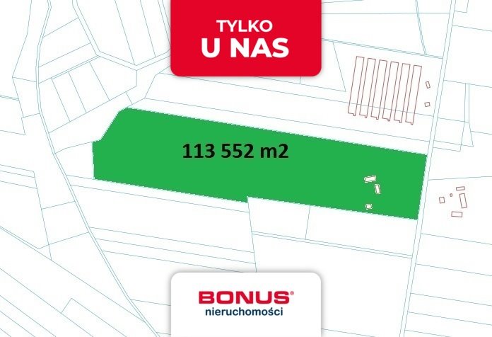 Działka 113 552 m² z budynkami, cisza i spokój Uziębły  113 552m2 Foto 1