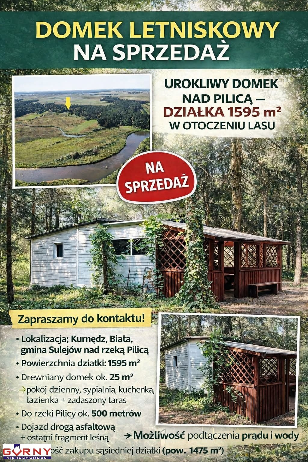 Urokliwy domek rekreacyjny 25 m2 z tarasem i ogrodem Kurnędz  25m2 Foto 1