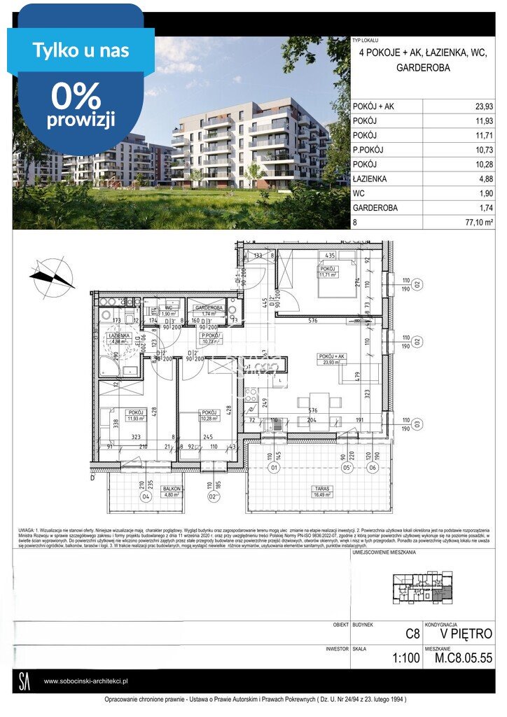 Nowoczesne 4-pokojowe mieszkanie 77 m² w Fordonie - polecam! Bydgoszcz, Fordon, Fordońska  77m2 Foto 1