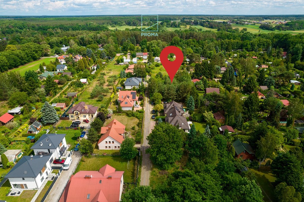 Działka 1500 m2 pod dom w Głoskowie z mediami. Głosków, Nasza  1 500m2 Foto 1