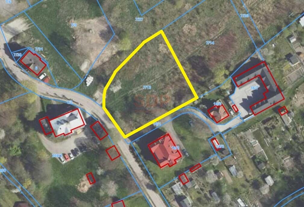 Działka budowlana w Kudowie-Zdrój, 2328 m², media w drodze Kudowa-Zdrój, Słoneczna  2 330m2 Foto 1