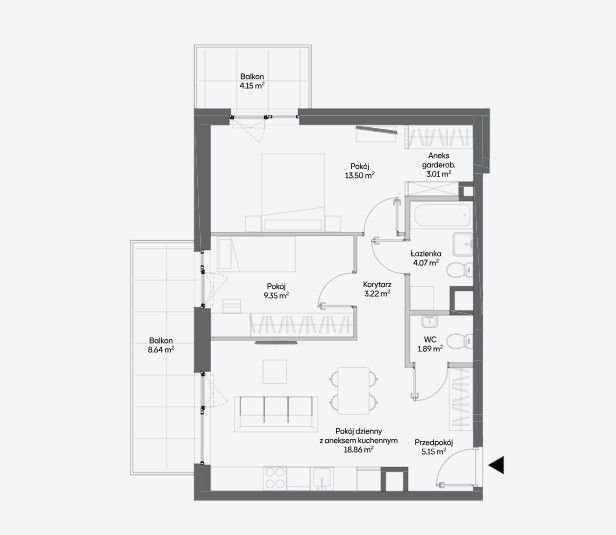 Do sprzedania nowoczesne 3-pokojowe mieszkanie 42 m² z szklarnią i patio Warszawa, Włochy, Raków, Fajansowa  59m2 Foto 1