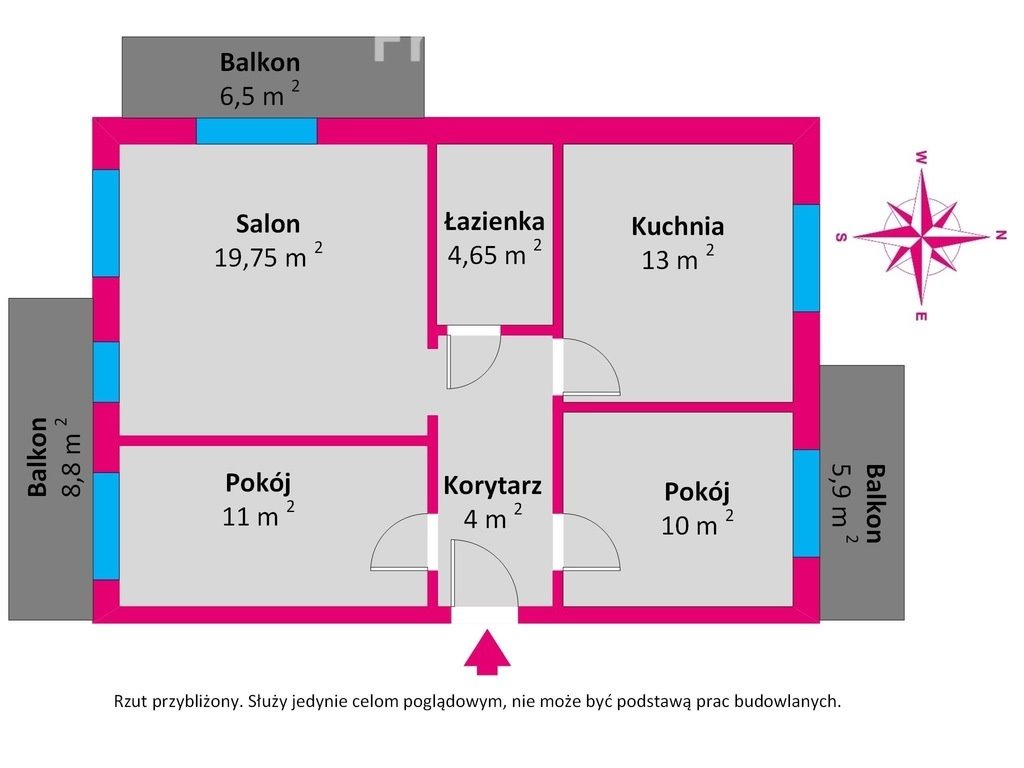 Mieszkanie trzypokojowe na sprzedaż Kowale, Plac Afrodyty  62m2 Foto 6