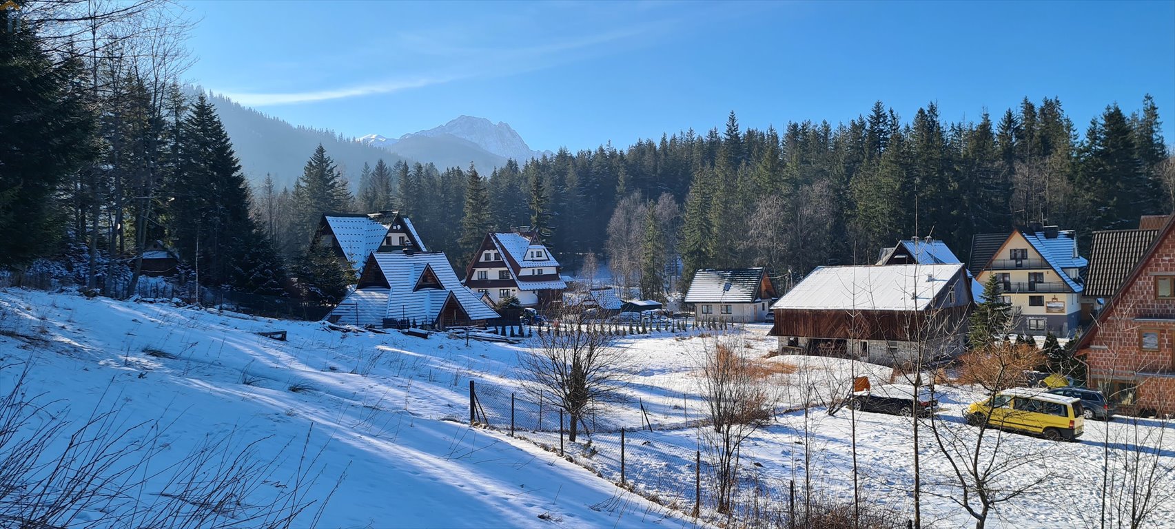 Działka 902 m² z widokiem na Giewont, ogrodzona, media Zakopane, Chłabówka  902m2 Foto 1