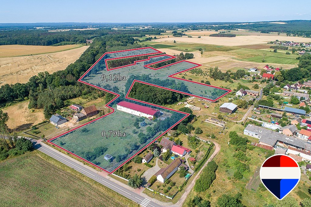 Działka 9,91 ha z magazynem i mieszkaniem w Ostrzycach Zielonogórski, 76  99 100m2 Foto 1