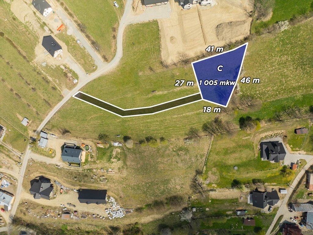 Działka budowlana z pozwoleniem i projektem domu 131 m² Nowotarski, Poniatowskiego  1 005m2 Foto 1