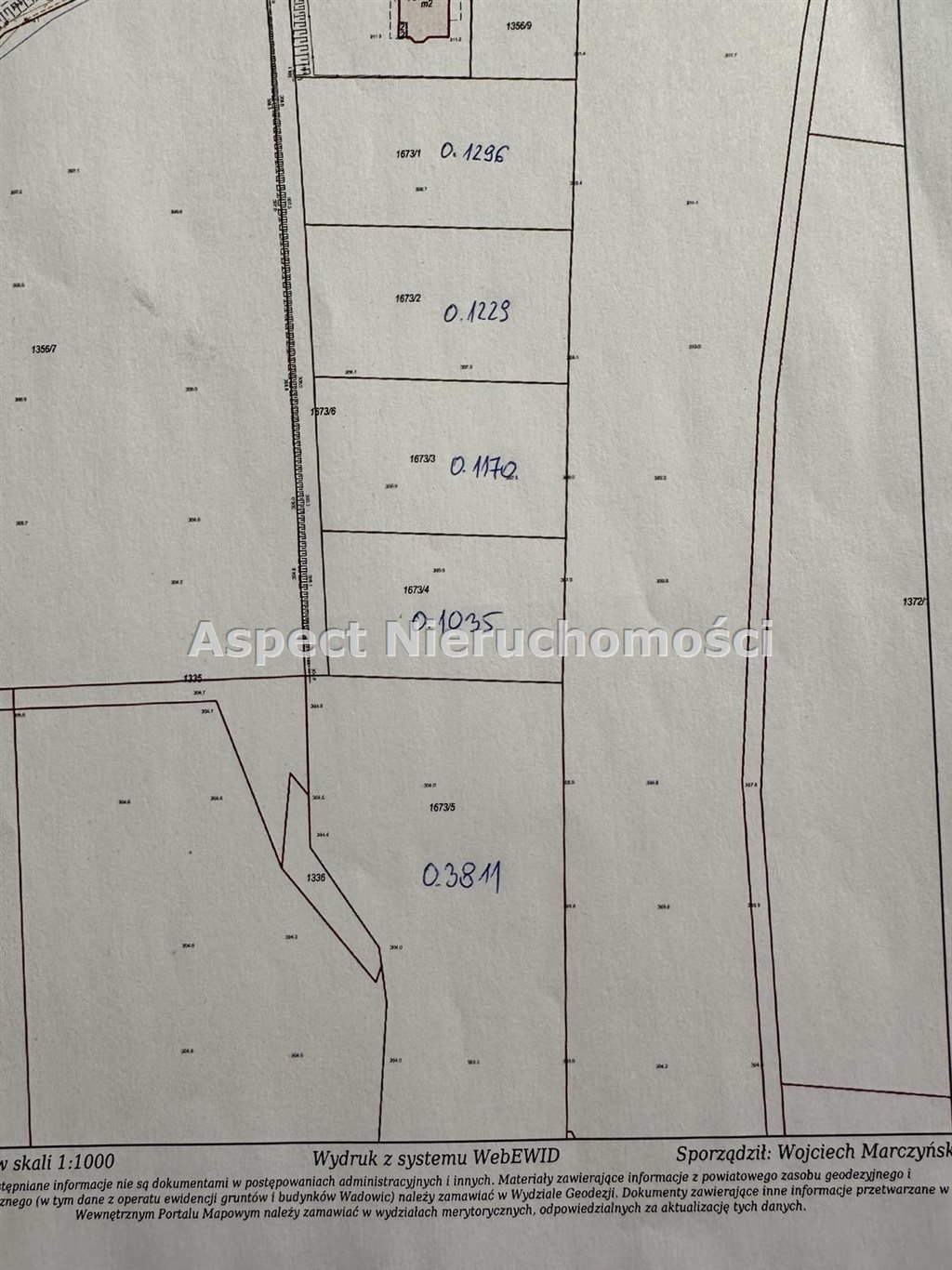 Działka budowlana na sprzedaż Nidek  1 229m2 Foto 6